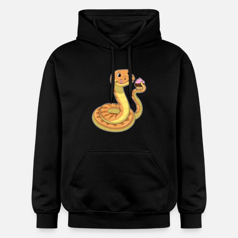Serpent au muffin - Sweat à capuche Softstyle® Gildan Unisexe - noir