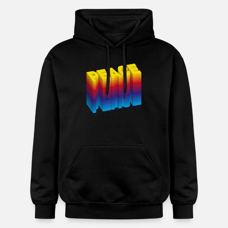 PAIX : une déclaration pour l’amour et l’harmonie - Sweat à capuche Softstyle® Gildan Unisexe - noir