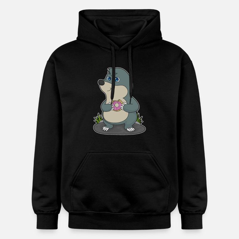 Taupe avec beignet - Sweat à capuche Softstyle® Gildan Unisexe - noir