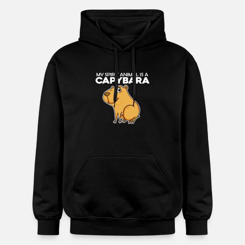 Capybara Wasserschwein - Sweat à capuche Softstyle® Gildan Unisexe - noir