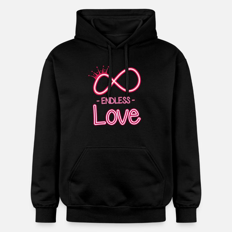 symbole de l’amour éternel - Sweat à capuche Softstyle® Gildan Unisexe - noir