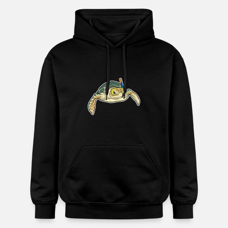 Turtle Diver Snorkel - Sweat à capuche Softstyle® Gildan Unisexe - noir