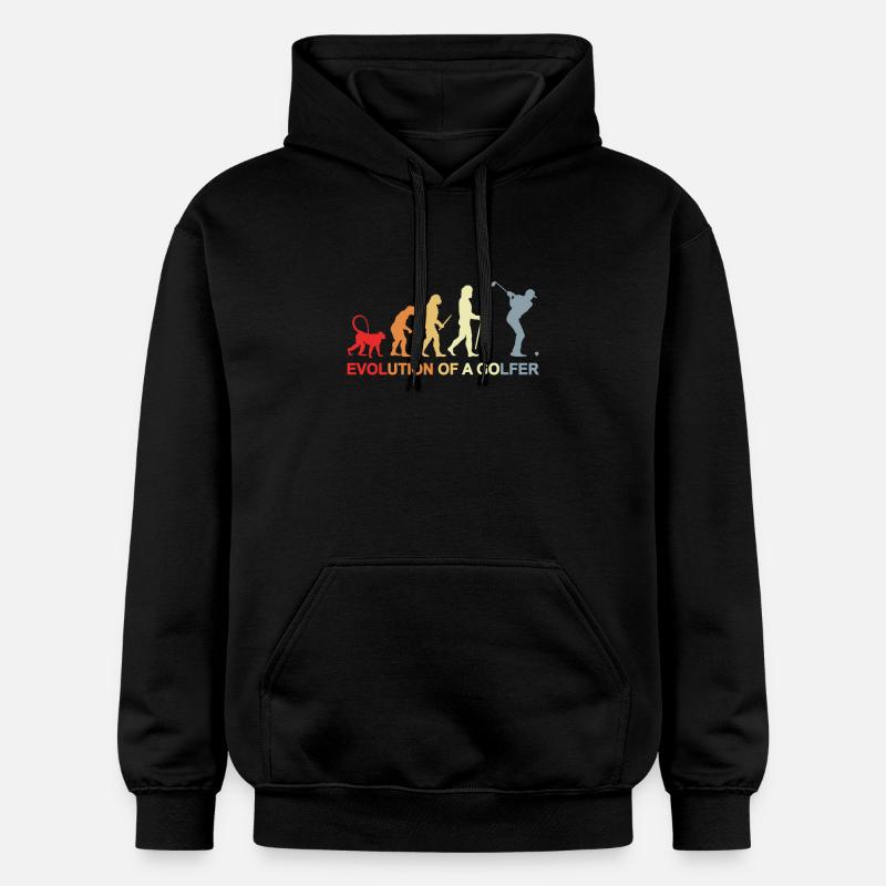 Évolution du golfeur - Sweat à capuche Softstyle® Gildan Unisexe - noir