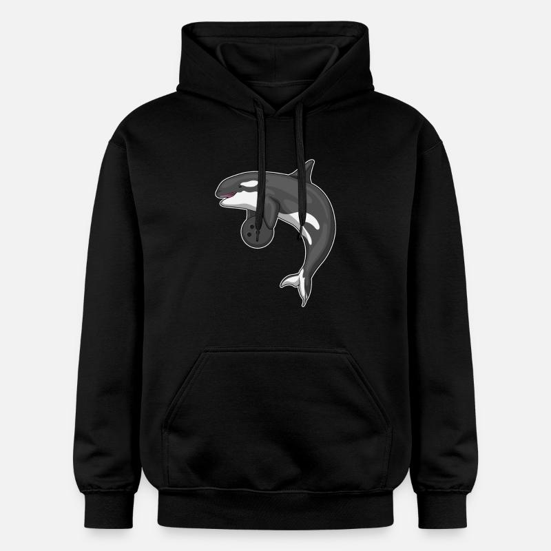 Boule de bowling d’épaulard - Sweat à capuche Softstyle® Gildan Unisexe - noir
