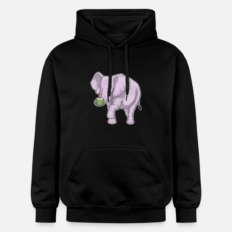 Éléphant Noix de - Sweat à capuche Softstyle® Gildan Unisexe - noir