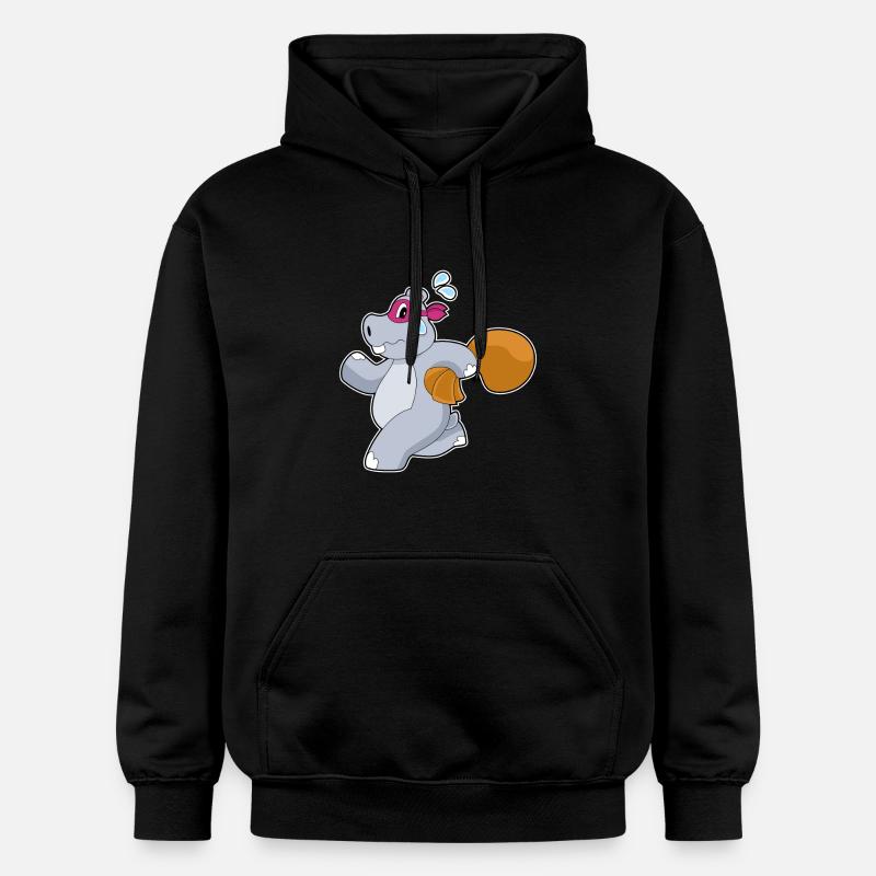Sac d’argent Hippo Robber - Sweat à capuche Softstyle® Gildan Unisexe - noir