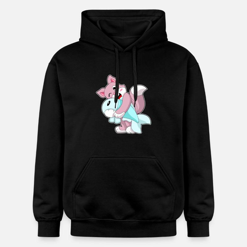 Poisson-chat - Sweat à capuche Softstyle® Gildan Unisexe - noir