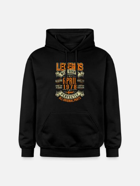 1978 April Birthday Legend - Gildan Unisex Softstyle® Midweight Hoodie - black