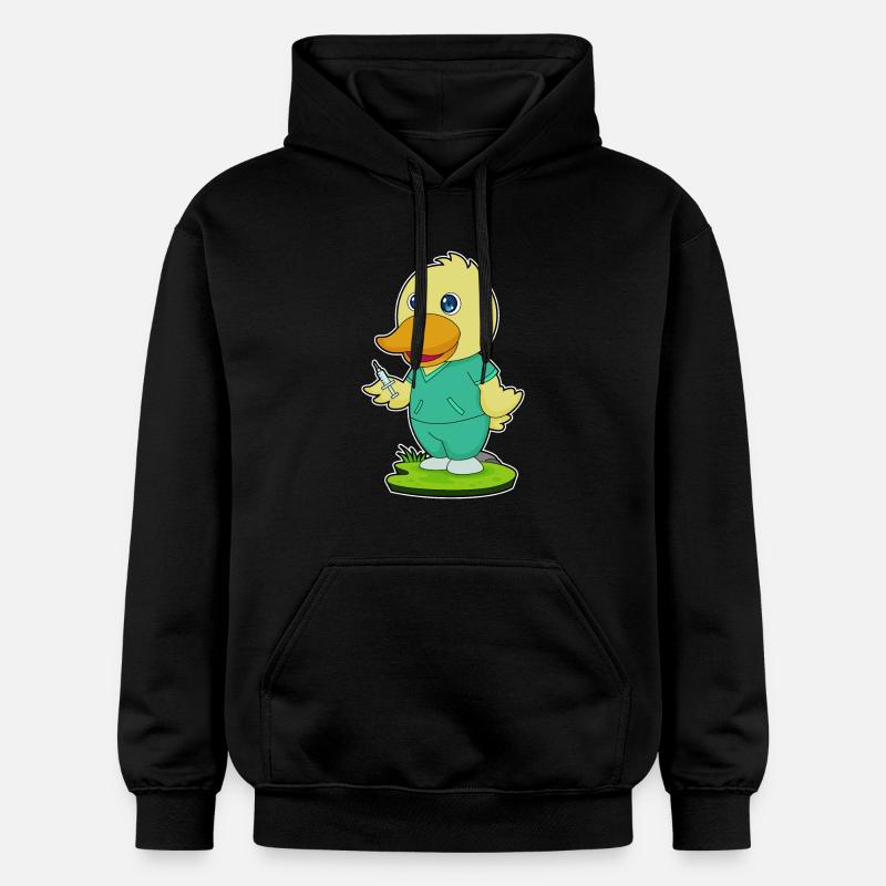 Seringue d’infirmière canard - Sweat à capuche Softstyle® Gildan Unisexe - noir