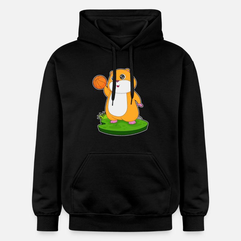 Hamster Basketteur Basketteur - Sweat à capuche Softstyle® Gildan Unisexe - noir