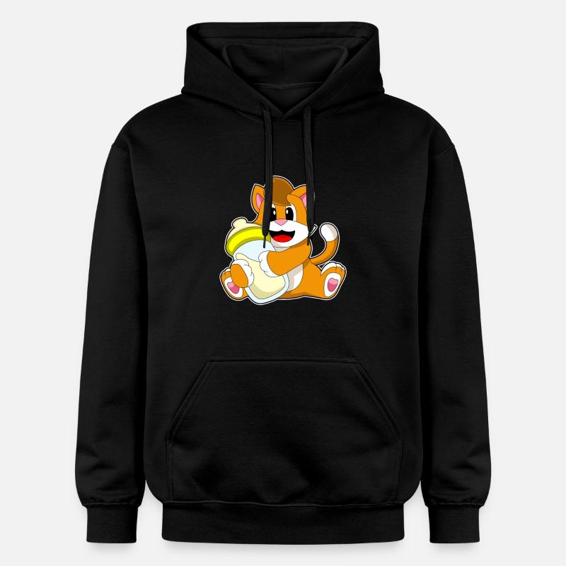 Lait biberon pour chat - Sweat à capuche Softstyle® Gildan Unisexe - noir