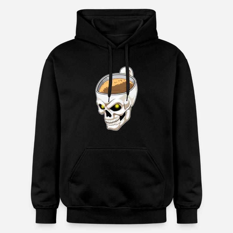 Tasse de café Skull - Sweat à capuche Softstyle® Gildan Unisexe - noir