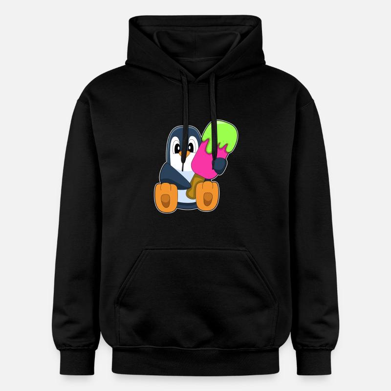 Popsicle pingouin - Sweat à capuche Softstyle® Gildan Unisexe - noir