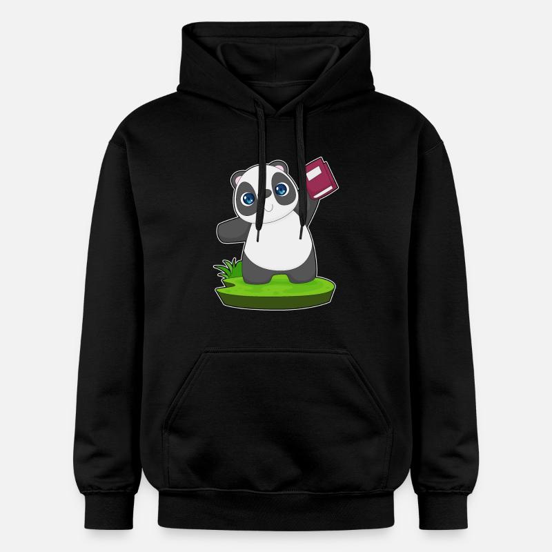 Livre Panda - Sweat à capuche Softstyle® Gildan Unisexe - noir
