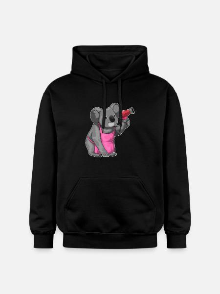 Koala Hairdresser Sèche-cheveux - Sweat à capuche Softstyle® Gildan Unisexe - noir