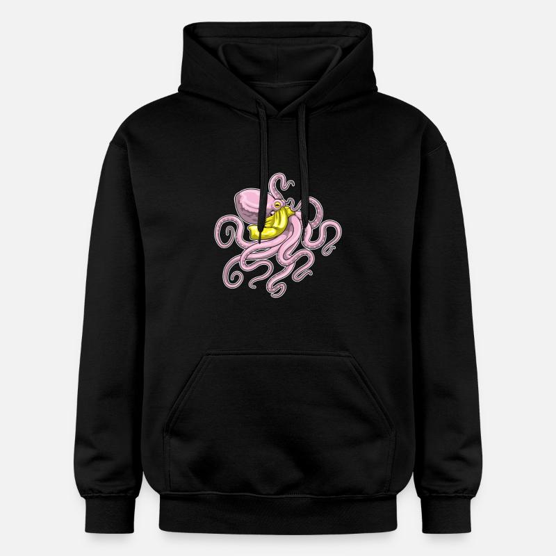 Echarpe de pieuvre - Sweat à capuche Softstyle® Gildan Unisexe - noir