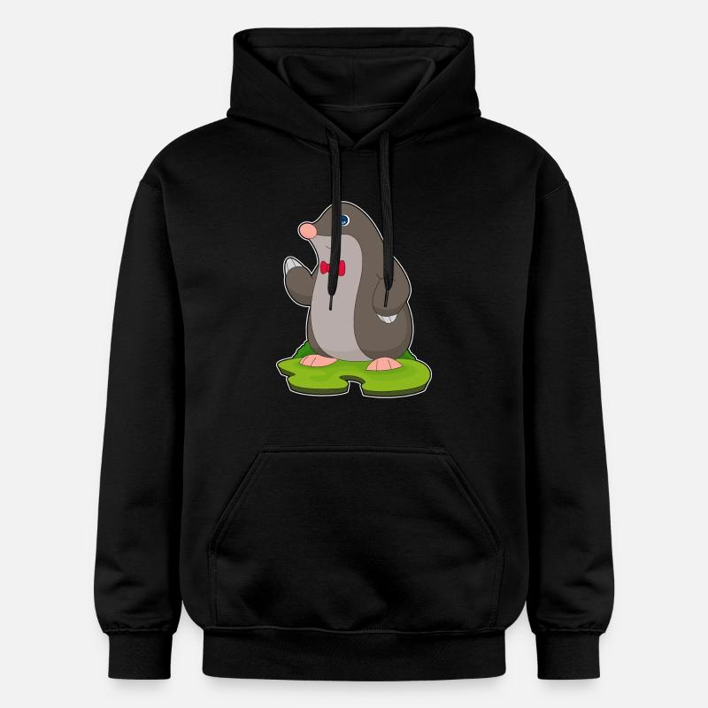 Noeud papillon Mole Gentleman - Sweat à capuche Softstyle® Gildan Unisexe - noir