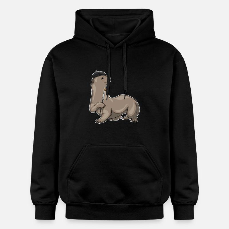 Pinceau Otter - Sweat à capuche Softstyle® Gildan Unisexe - noir