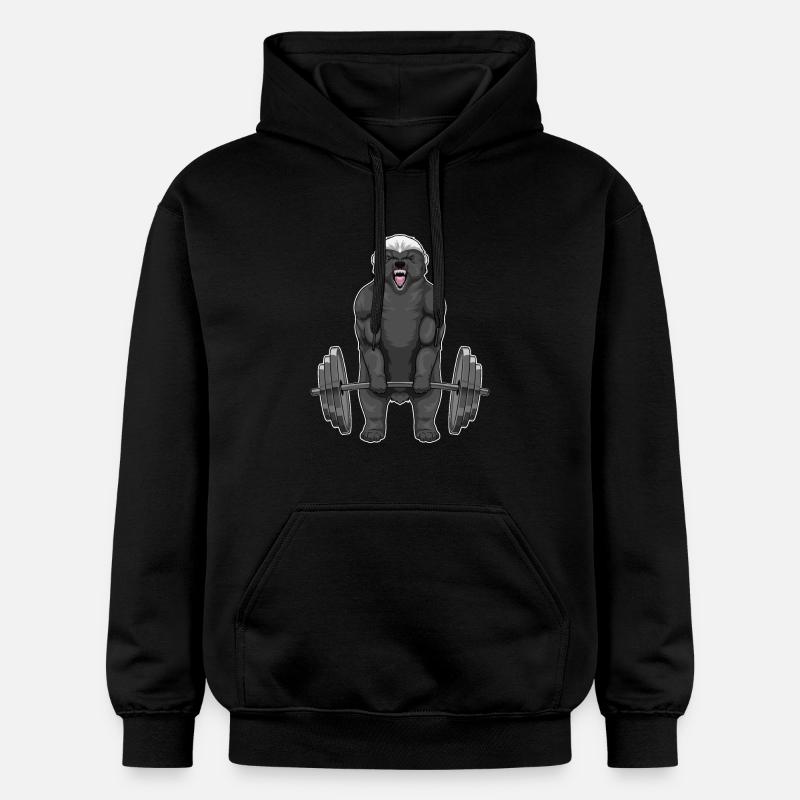 Barre de culturisme Badger - Sweat à capuche Softstyle® Gildan Unisexe - noir