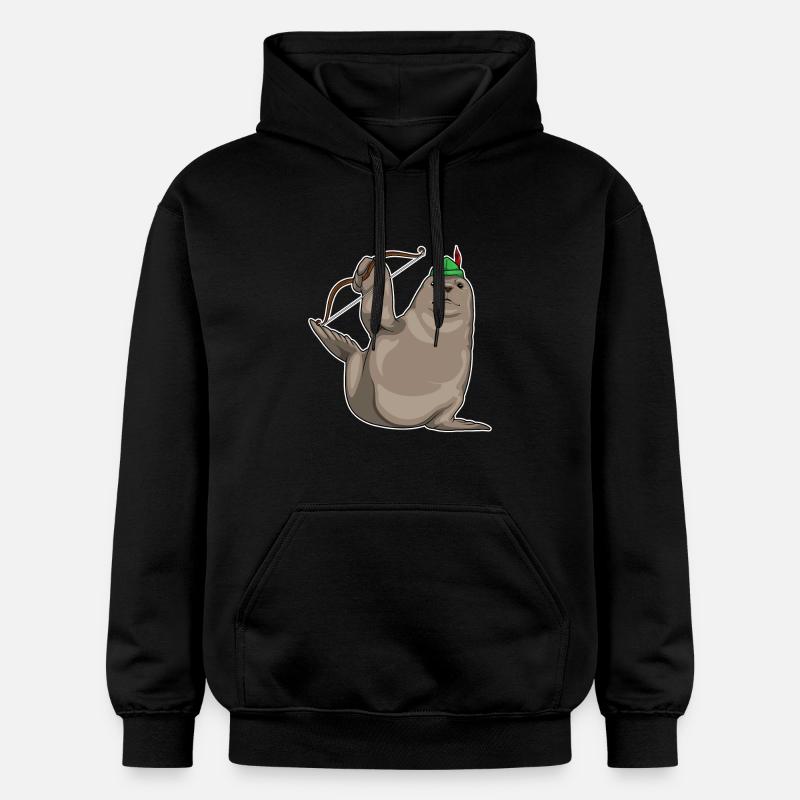 Arc de phoque - Sweat à capuche Softstyle® Gildan Unisexe - noir