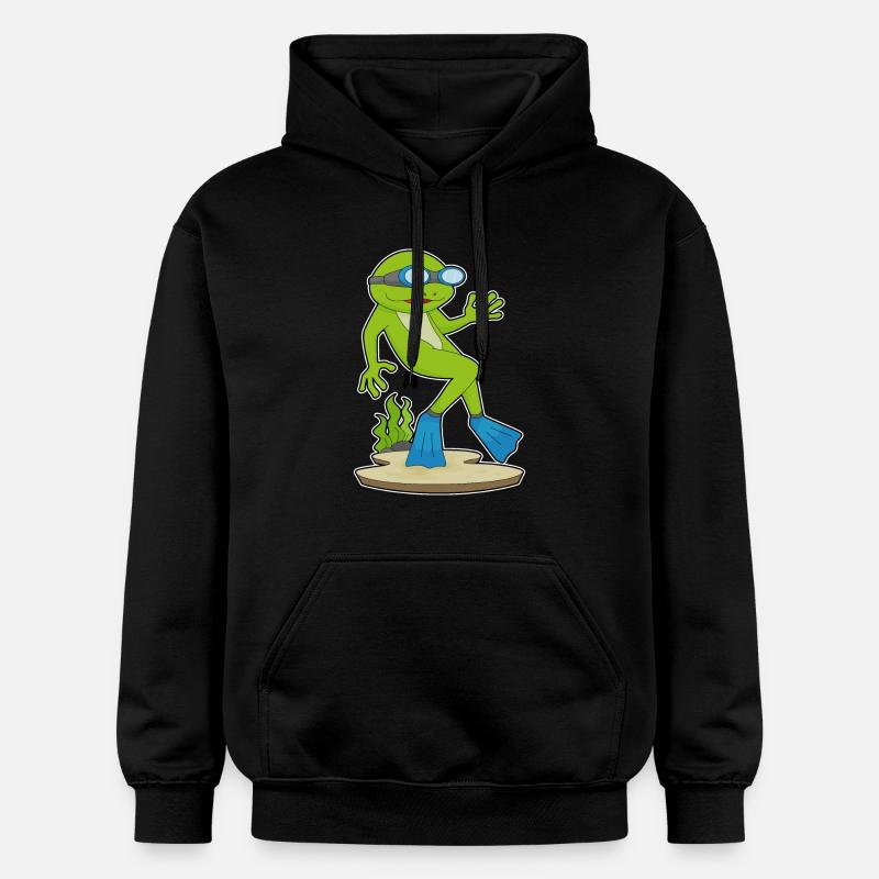Plongeon de plongée de nage - Sweat à capuche Softstyle® Gildan Unisexe - noir