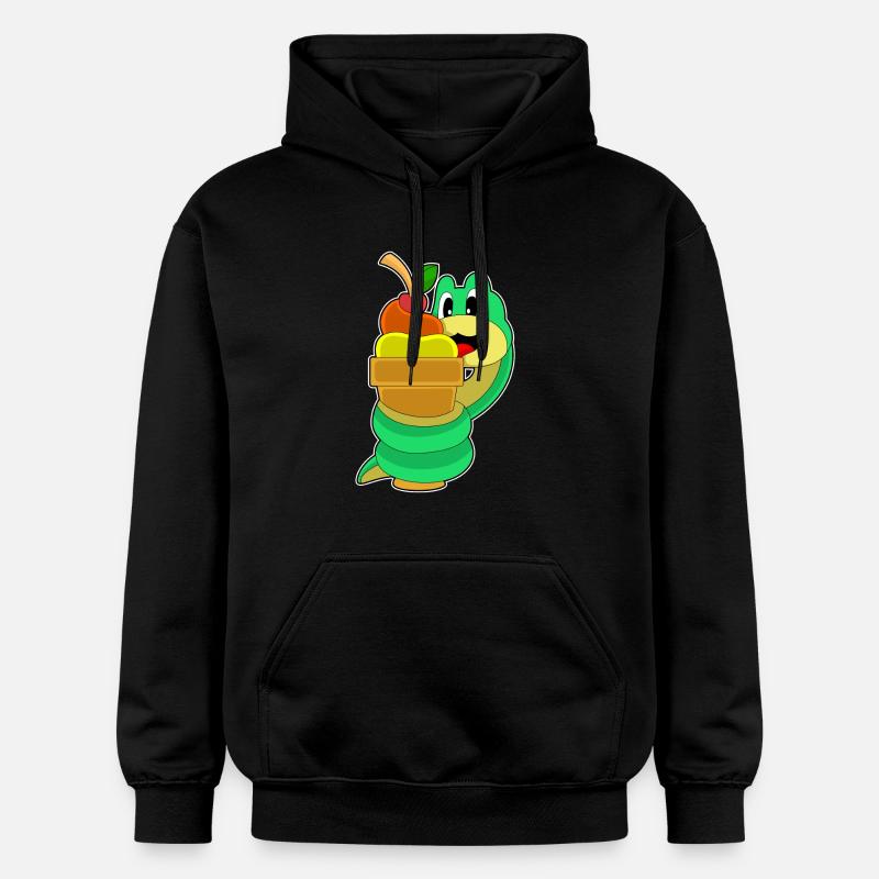 Crème glacée gaufre serpent - Sweat à capuche Softstyle® Gildan Unisexe - noir
