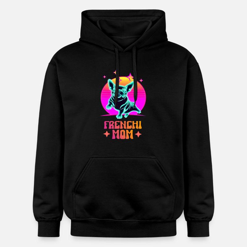 Maman Frenchie - Sweat à capuche Softstyle® Gildan Unisexe - noir