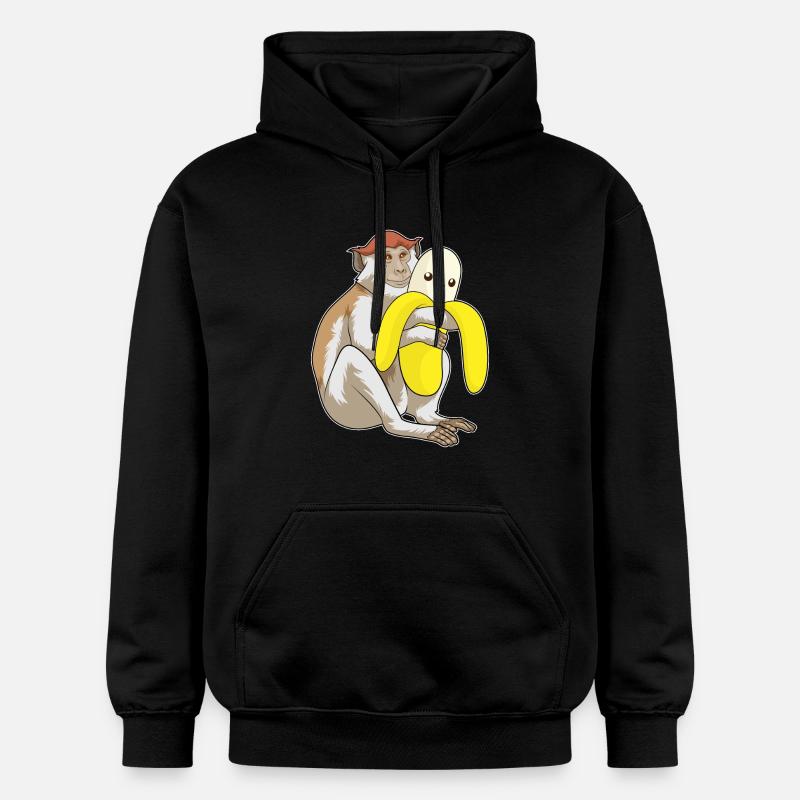 Singe Peluche - Sweat à capuche Softstyle® Gildan Unisexe - noir