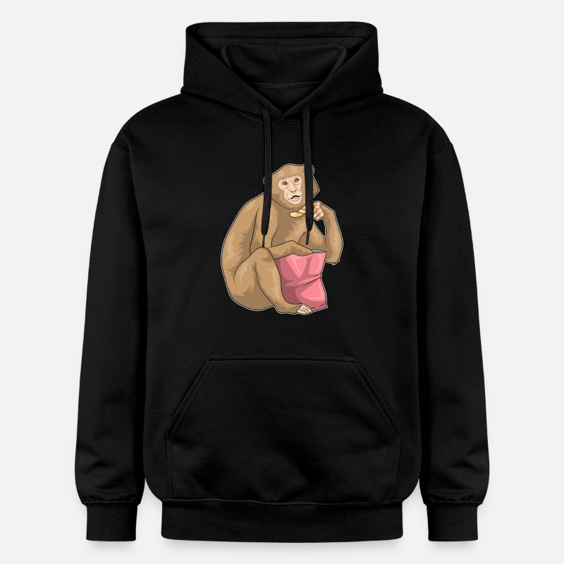 Sac à puces Monkey Chips - Sweat à capuche Softstyle® Gildan Unisexe - noir