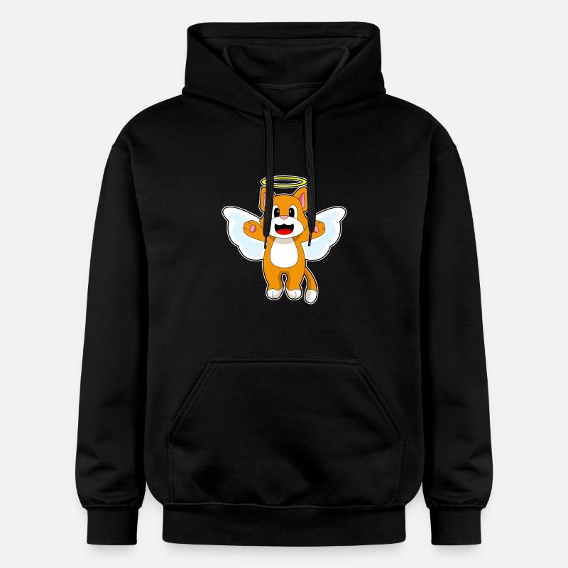 Chat Ange Ailes D’ange - Sweat à capuche Softstyle® Gildan Unisexe - noir