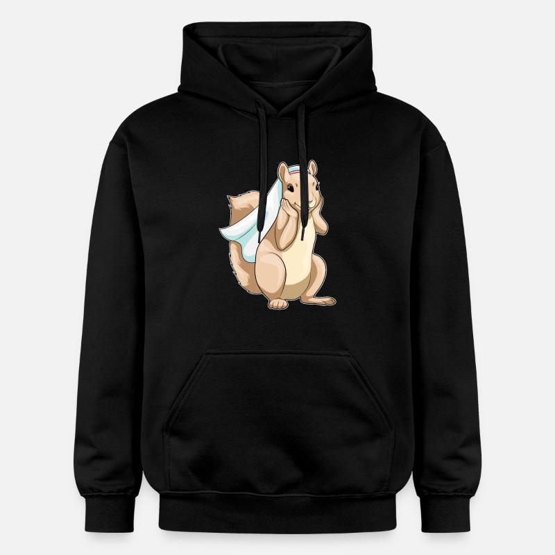 Écureuil mariée voile mariage - Sweat à capuche Softstyle® Gildan Unisexe - noir