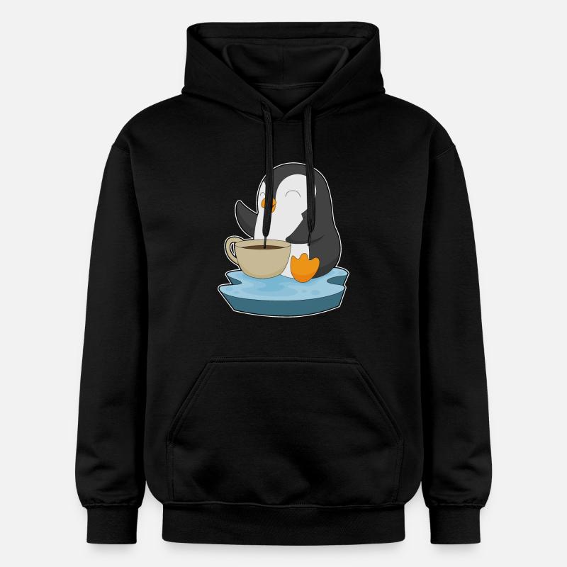 Tasse à café pingouin - Sweat à capuche Softstyle® Gildan Unisexe - noir