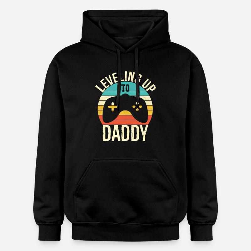 Leveling up to daddy - Sweat à capuche Softstyle® Gildan Unisexe - noir