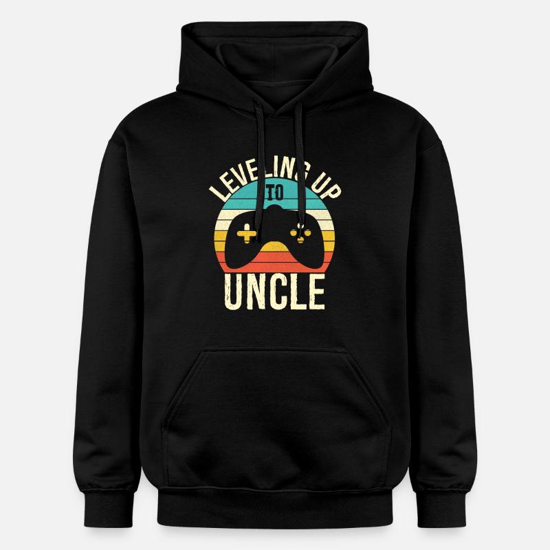 Leveling up to uncle - Sweat à capuche Softstyle® Gildan Unisexe - noir