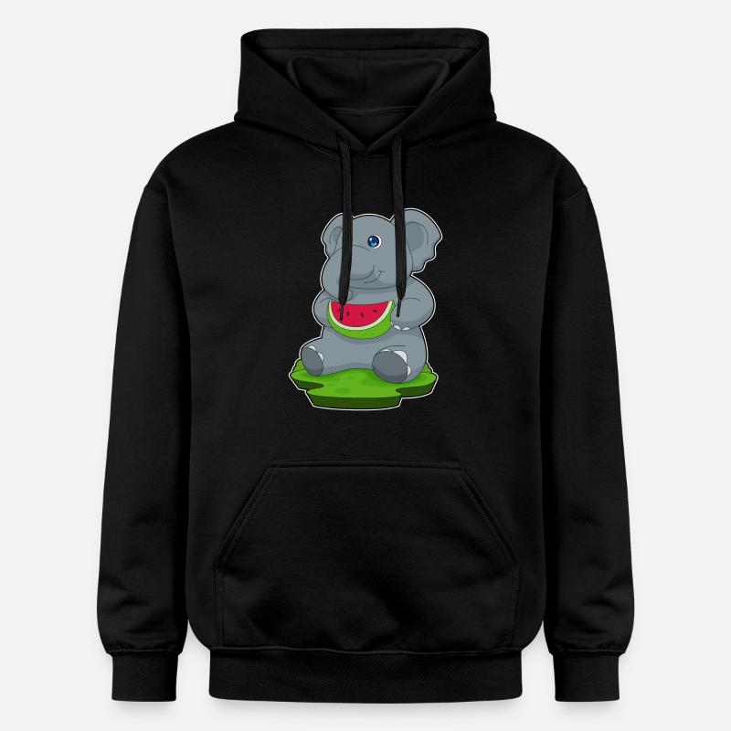 Pastèque éléphant - Sweat à capuche Softstyle® Gildan Unisexe - noir