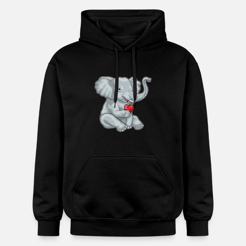 Pomme éléphant - Sweat à capuche Softstyle® Gildan Unisexe - noir