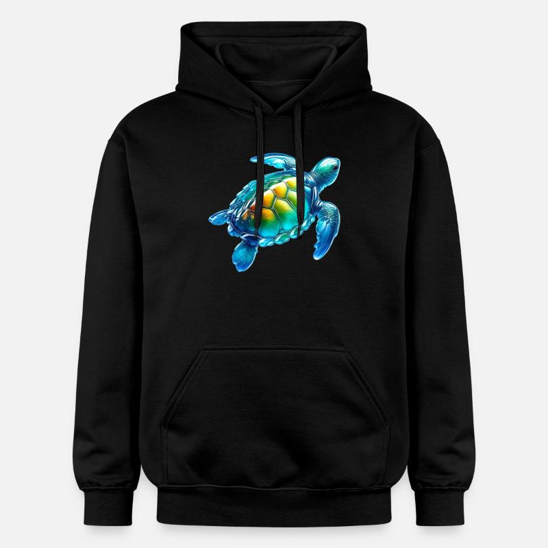 Tortue - Sweat à capuche Softstyle® Gildan Unisexe - noir