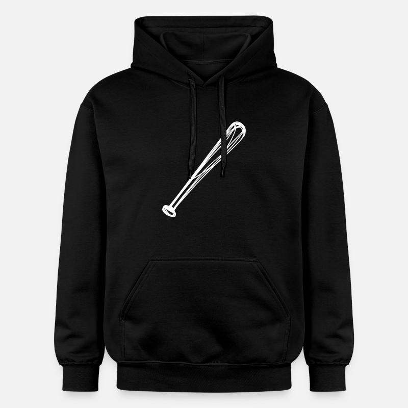 Dessin de batte de baseball - Sweat à capuche Softstyle® Gildan Unisexe - noir