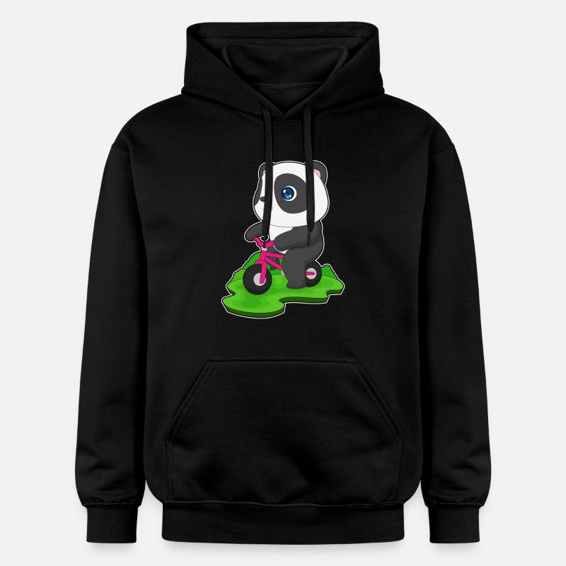 Vélo Panda - Sweat à capuche Softstyle® Gildan Unisexe - noir