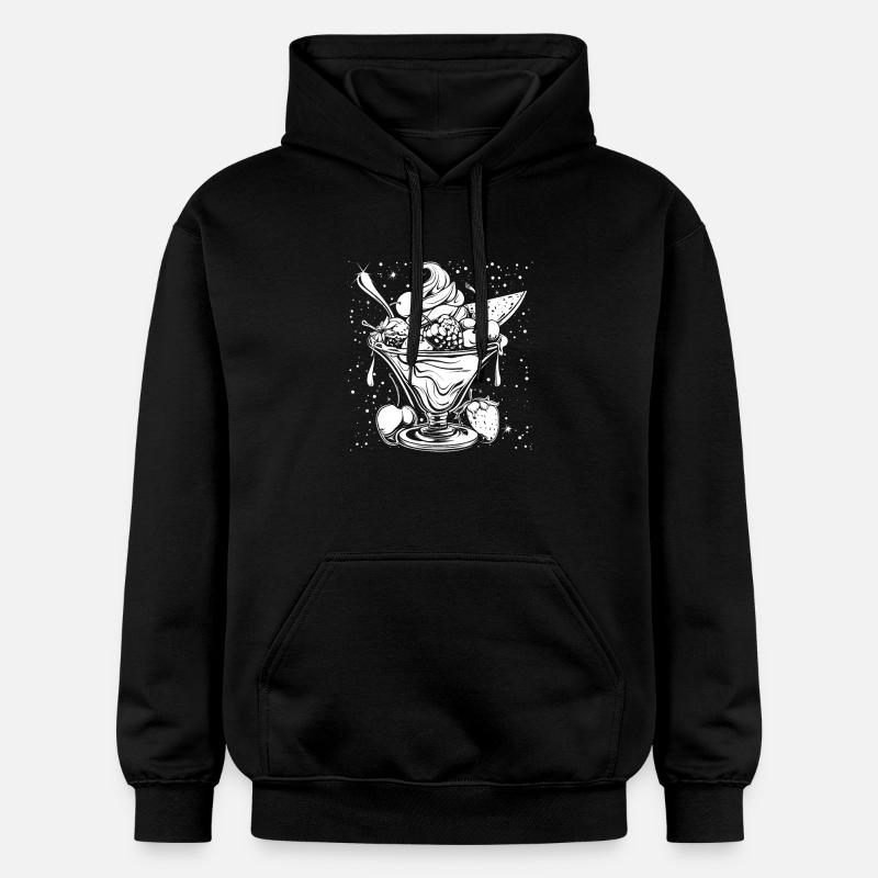 Dessin de coupe glacée - Sweat à capuche Softstyle® Gildan Unisexe - noir