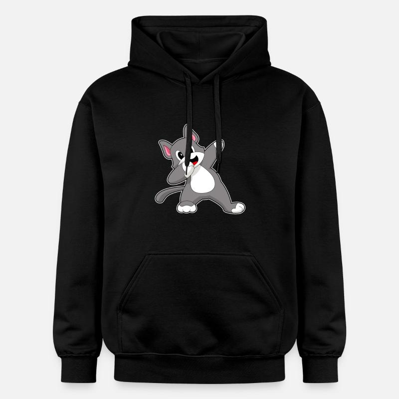 Chat Hip Hop Danse - Sweat à capuche Softstyle® Gildan Unisexe - noir