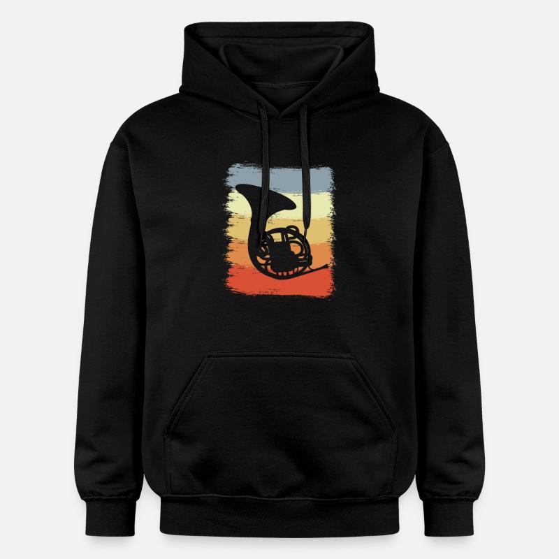 Cor français rétro - Sweat à capuche Softstyle® Gildan Unisexe - noir