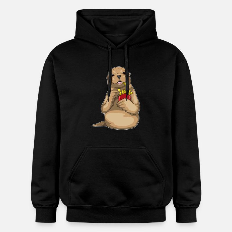 Frites de phoque - Sweat à capuche Softstyle® Gildan Unisexe - noir