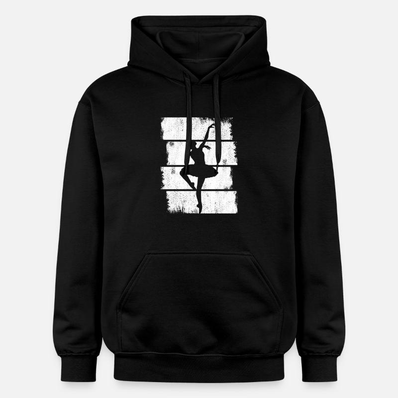 Dessin de danseuse de ballet - Sweat à capuche Softstyle® Gildan Unisexe - noir