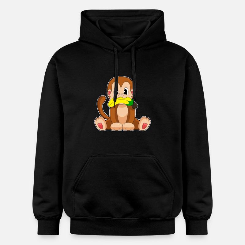 Singe Banane - Sweat à capuche Softstyle® Gildan Unisexe - noir