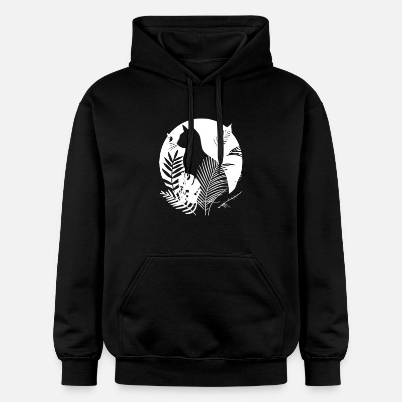 Illustration de chats - Sweat à capuche Softstyle® Gildan Unisexe - noir