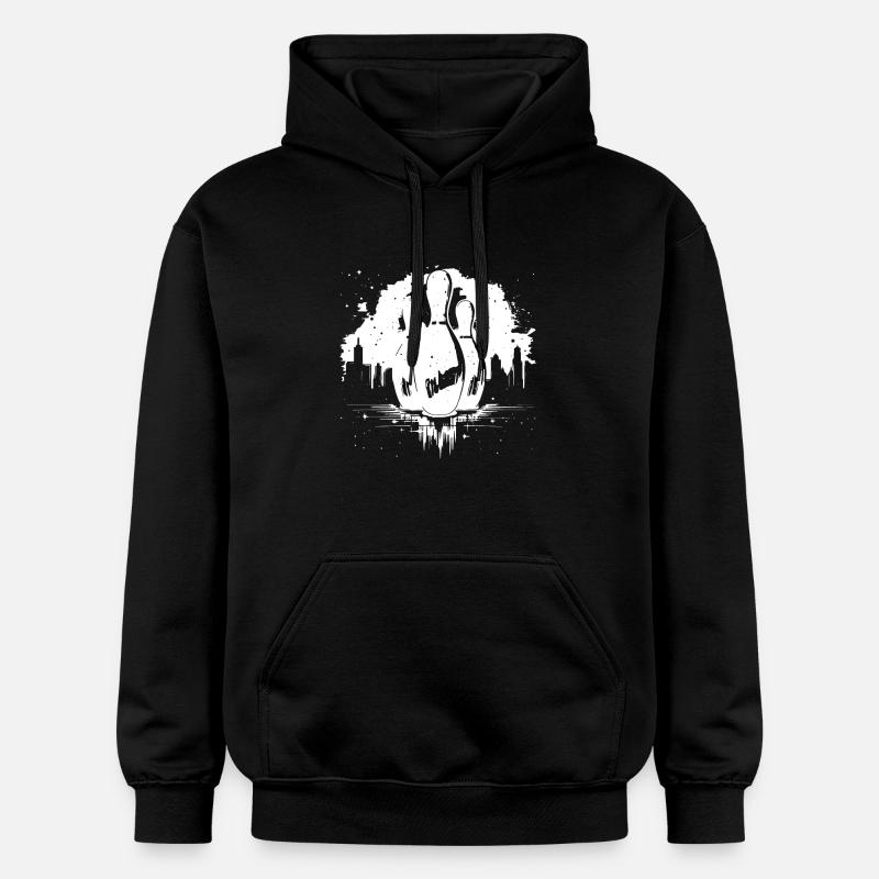 Dessin de bowling - Sweat à capuche Softstyle® Gildan Unisexe - noir