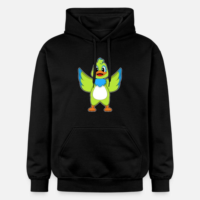 Perroquet canard - Sweat à capuche Softstyle® Gildan Unisexe - noir