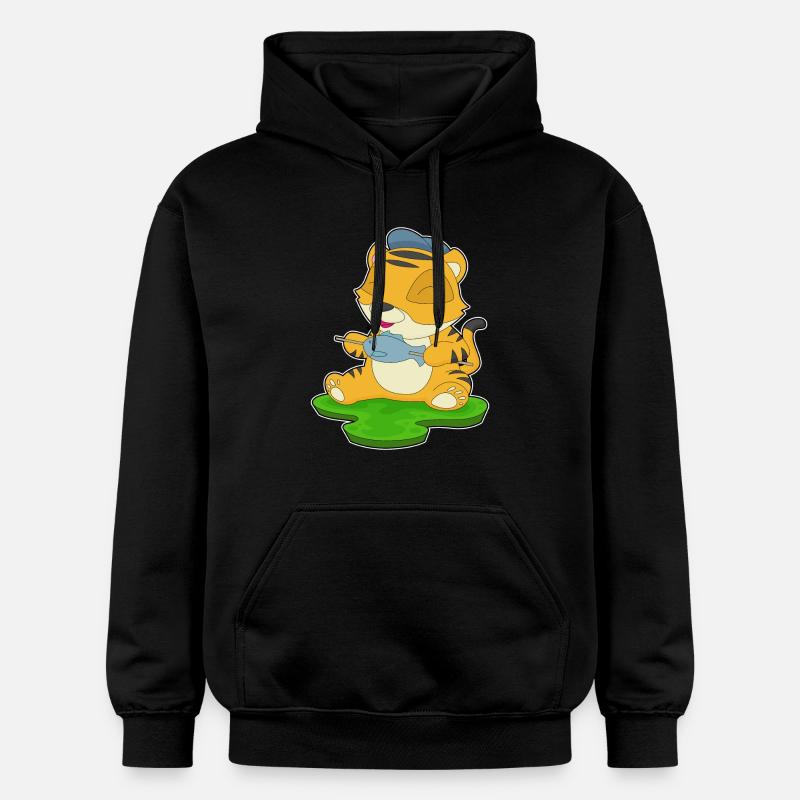Poisson pêcheur tigre - Sweat à capuche Softstyle® Gildan Unisexe - noir