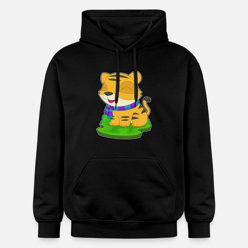 Écharpe Tigre - Sweat à capuche Softstyle® Gildan Unisexe - noir